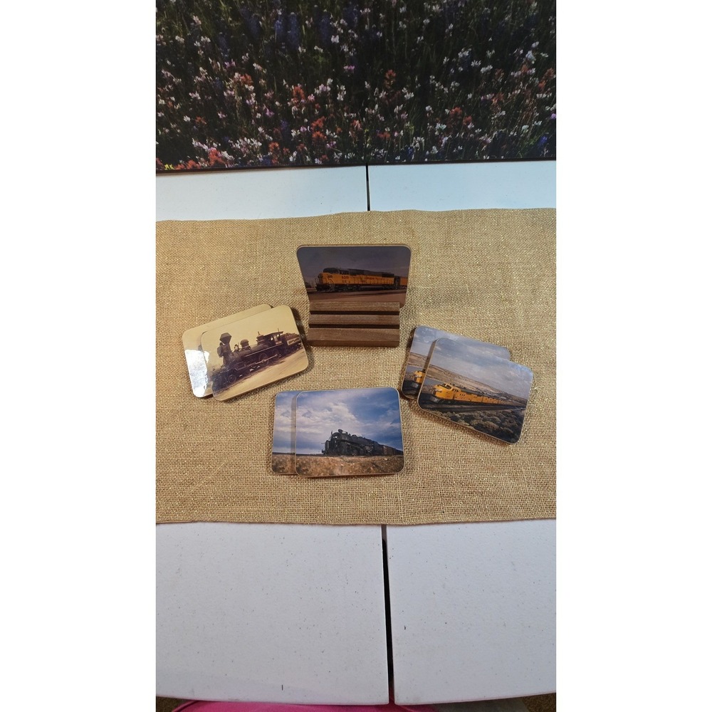 CC-1524. Vintage train coasters
